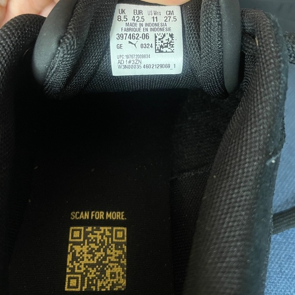 Puma Karma Li Idol Sneakers - Black Suede - Women’s 11 (Like New) - Picture 8 of 10